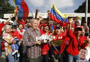 Chavez supporters outside his Caracas hospital